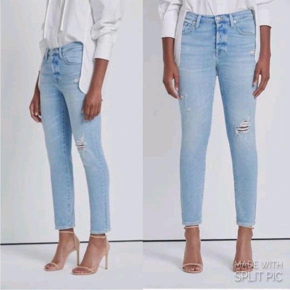 7 For All Mankind Josefina Slim Boyfriend Jeans - Picture 1 of 10